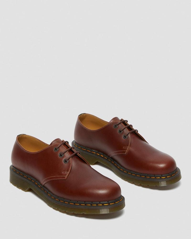 Brown / Black Men's Dr Martens 1461 Men's Abruzzo Leather Oxfords Shoes | CA 599SGL